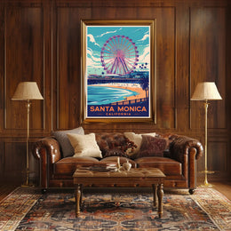 Santa Monica Beach Poster