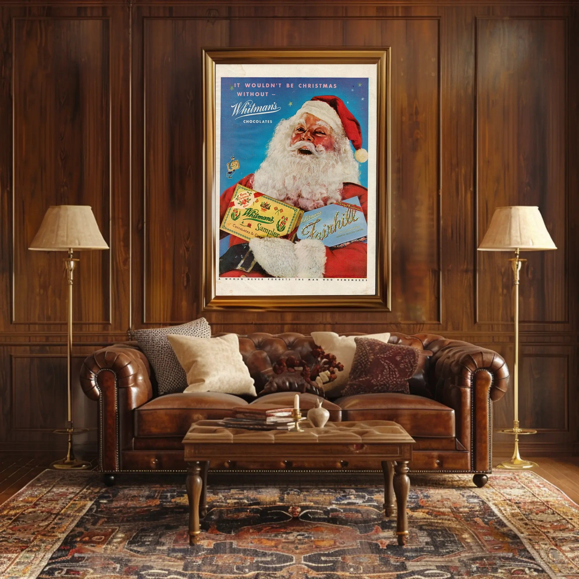 Whitman's Chocolates Christmas Ad Poster PosterGoat