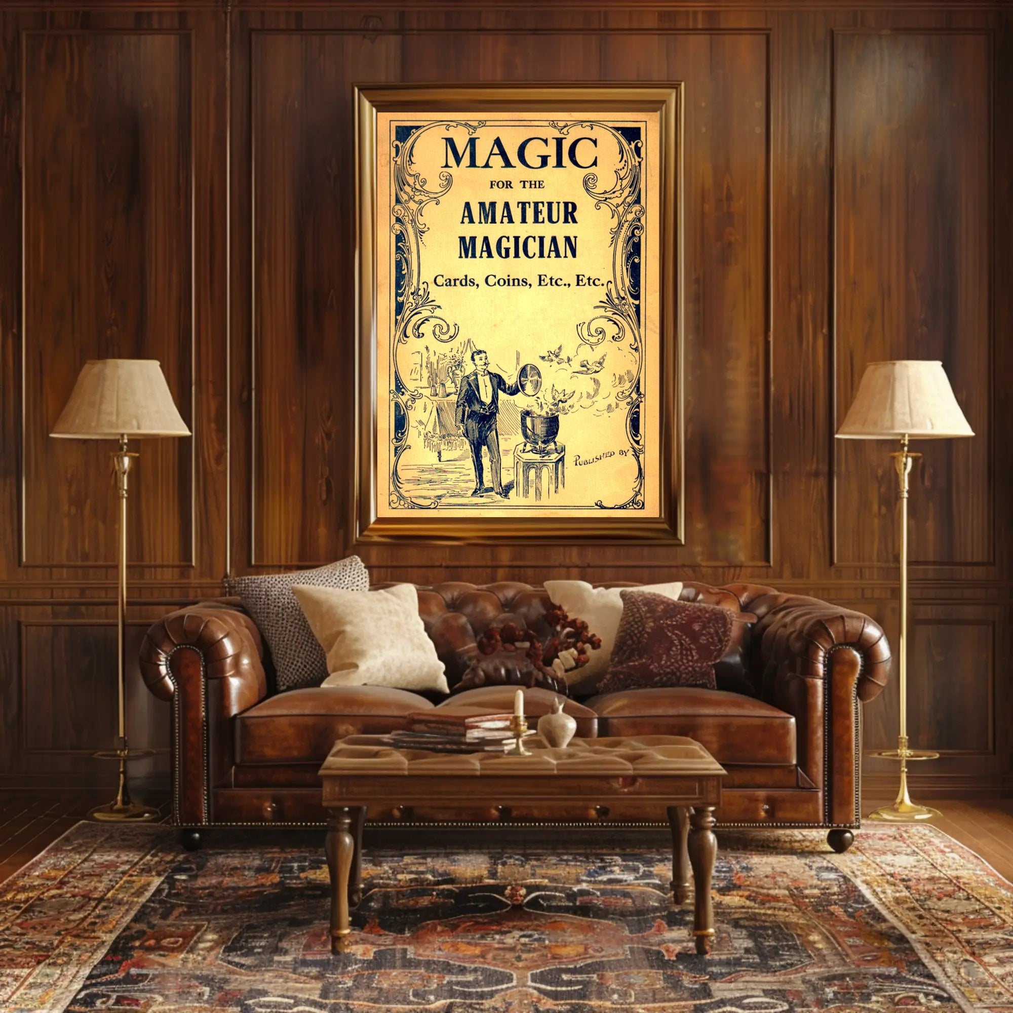 Magic for Amateur Magician Vintage Artistic Poster