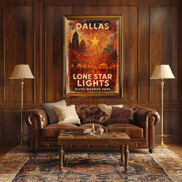 Dallas Lone Star Lights Poster
