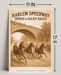 Harlem Speedway Horse Racing Poster PosterGoat