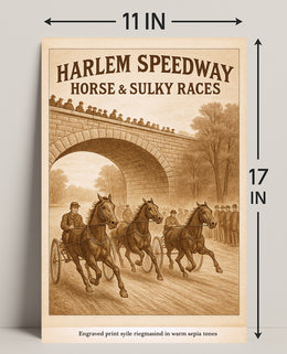 Harlem Speedway Horse Racing Poster PosterGoat