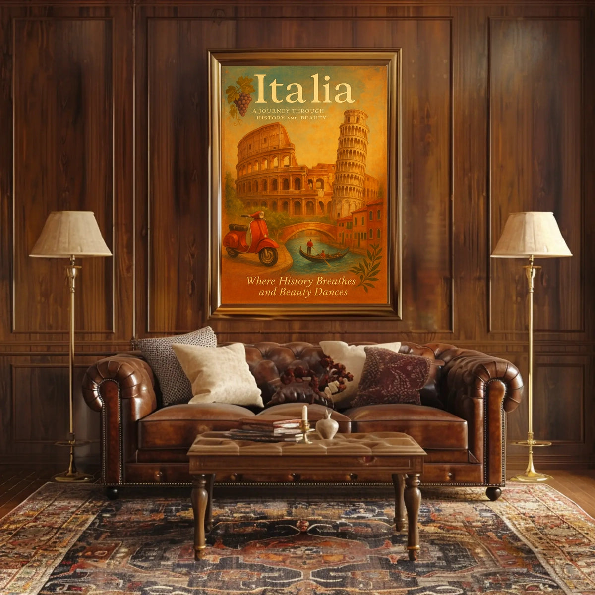 Italia A Journey Through History And Poster