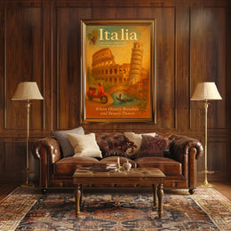 Italia A Journey Through History And Poster