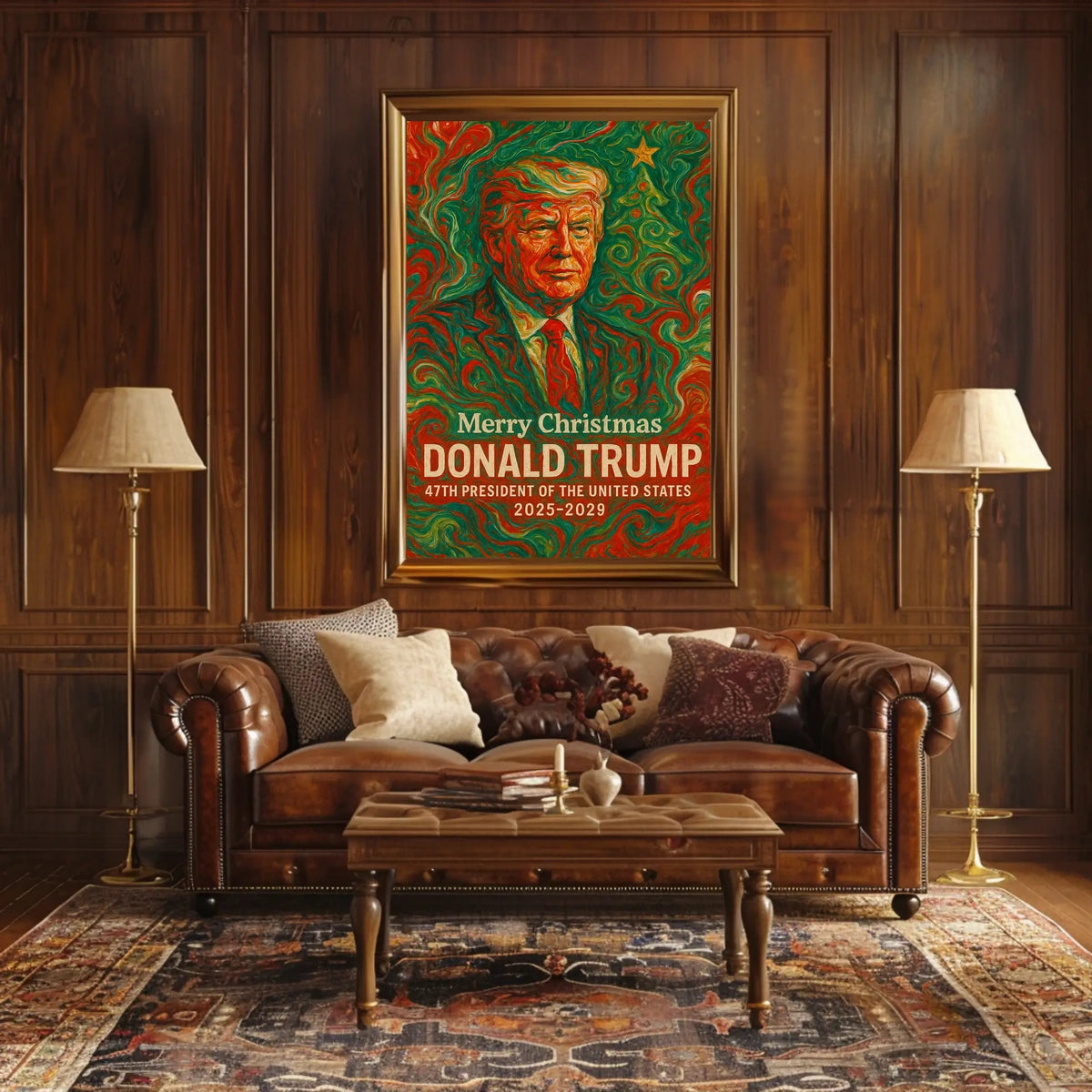 Donald Trump Abstract Christmas Political Poster