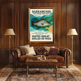 Barramundi The Aussie Delicacy Poster