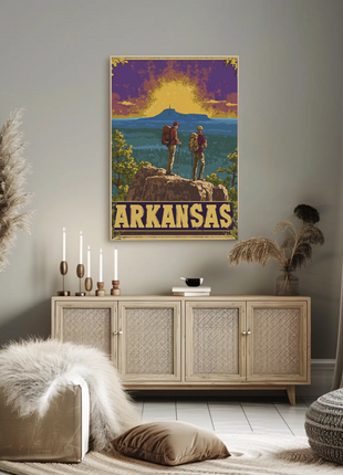 Vintage Poster Arkansas Sunset Hike