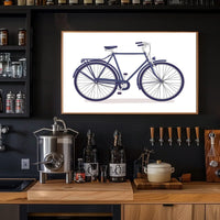 Vintage Bicycle Poster: Modern Retro Design