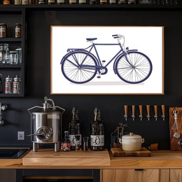 Vintage Bicycle Poster: Modern Retro Design