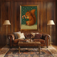 Festive Squirrel Delight Poster