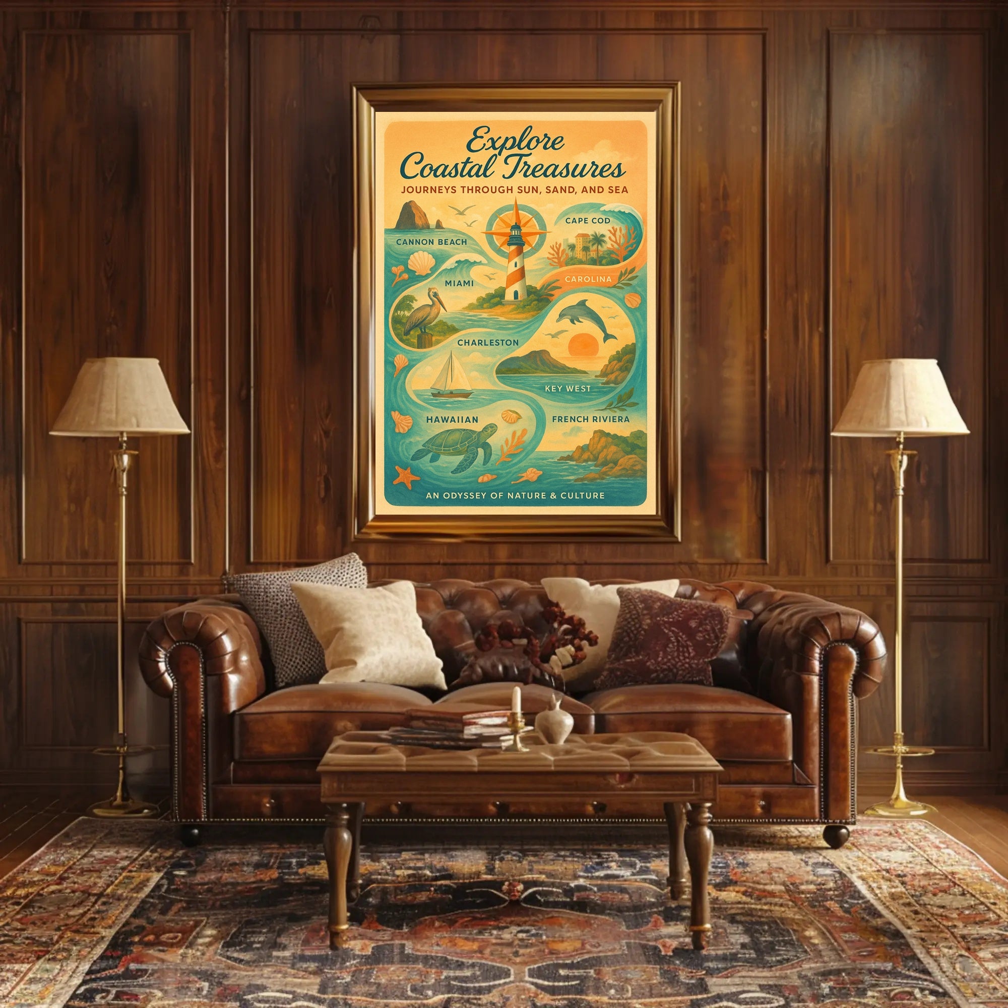 Explore Coastal Treasures Wall Art Print PosterGoat