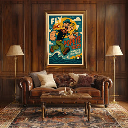 Popeye Vintage Poster Print 1929 Wander In Color