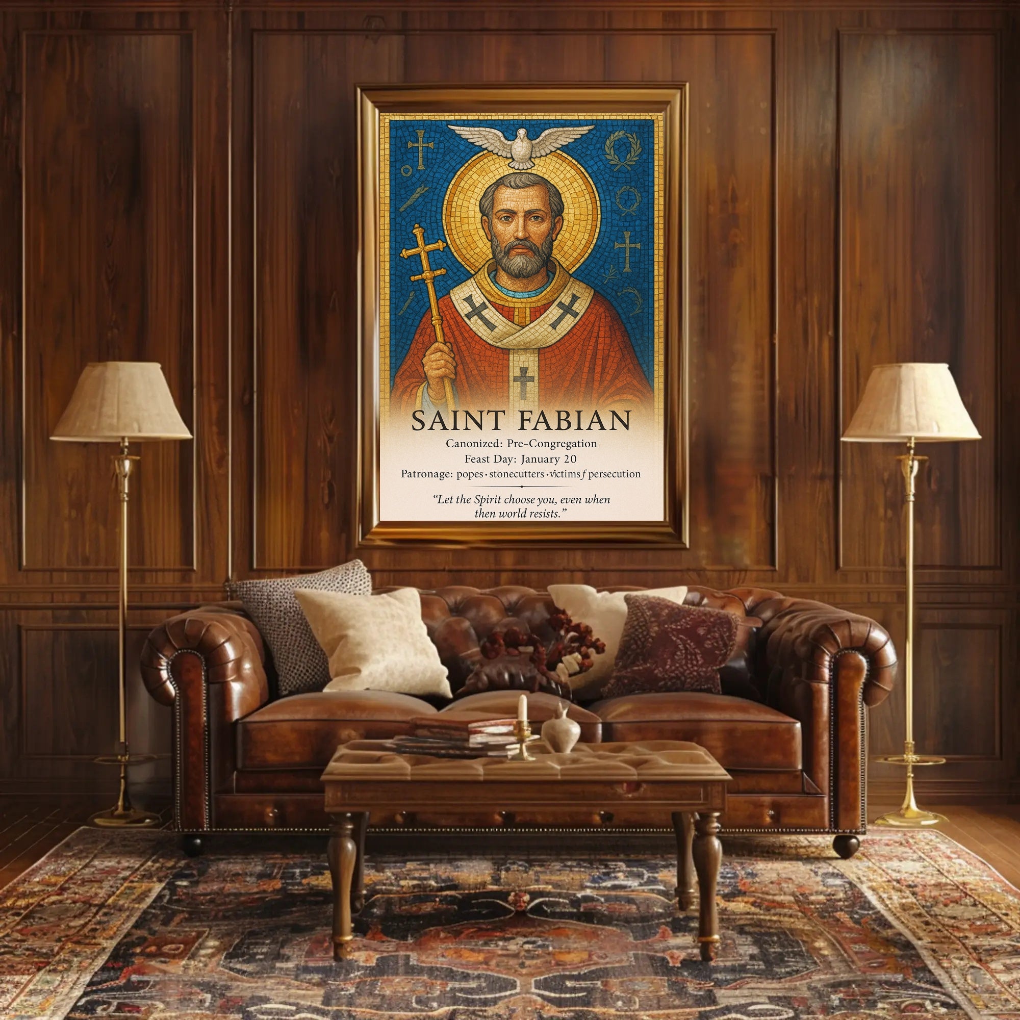 Saint Fabian Poster PosterGoat