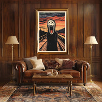 Expressionist Figure Horror Anxiety Bold Poster