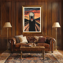 Expressionist Figure Horror Anxiety Bold Poster