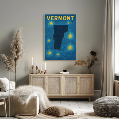 Vermont Starry Night Poster