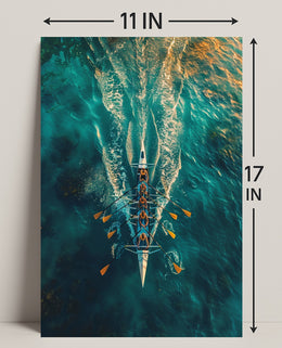 Rowing In Harmony Poster PosterGoat
