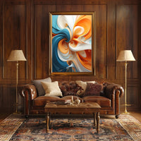 Dynamic Flow Abstract Art for Energetic Spaces Poster