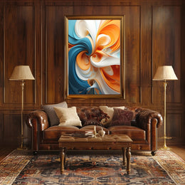 Dynamic Flow Abstract Art for Energetic Spaces Poster
