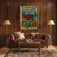 Buenos Aires Highlights Vintage Poster Print PosterGoat
