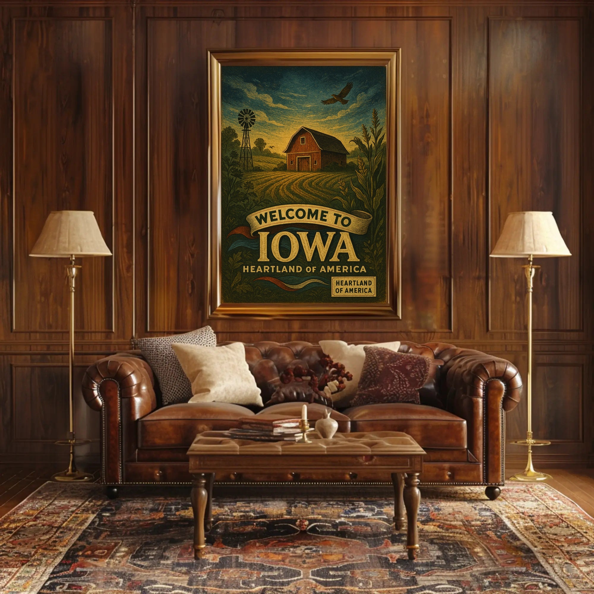Welcome To Iowa Heartland Of America Poster