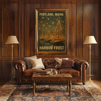 Portland, Maine Harbor Frost Poster