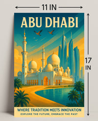 Abu Dhabi Skyline Art Print: Urban or Cityscape Poster