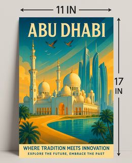Abu Dhabi Skyline Art Print: Urban or Cityscape Poster