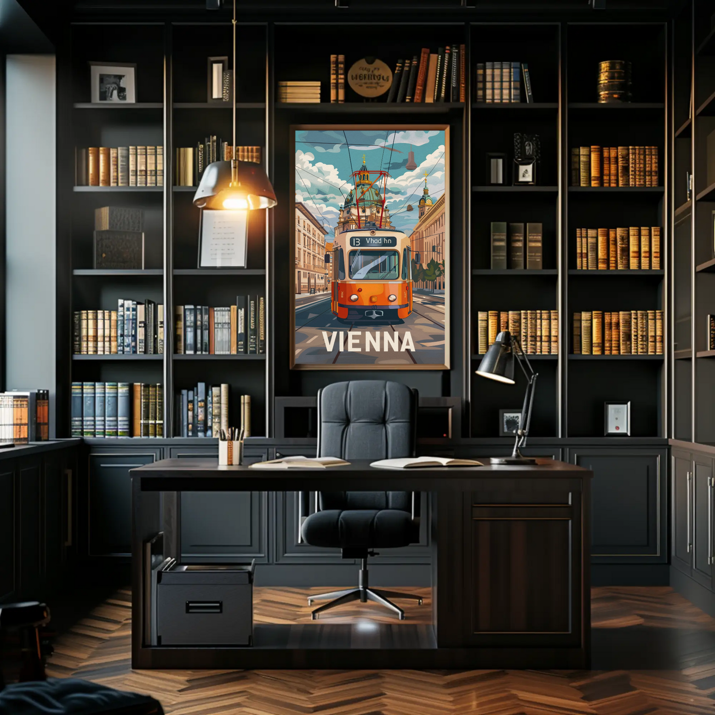 Vienna Streetcar City Architecture Austria Travel Poster