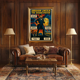 Abraham Lincoln Vintage Presidential Historical Illustration Poster PosterGoat