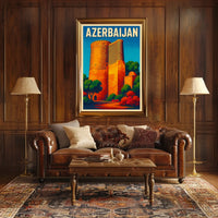 Azerbaijan Iconic Landmark Poster