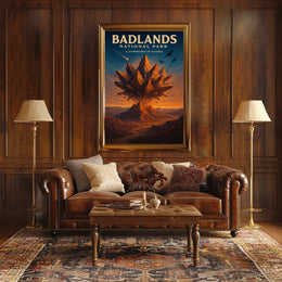 Badlands National Park Surreal Landscape National Park Poster