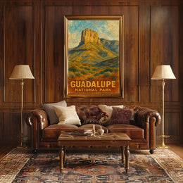 Guadalupe National Park Bold Wanderlust Scenic Adventure Artful Decor Timeless Sunset Vista Poster