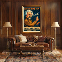 Einstein Relativity Science Inspiring Scenic Poster