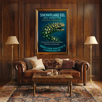 Snowflake Eel Poster Marine Art Print For Aquarium