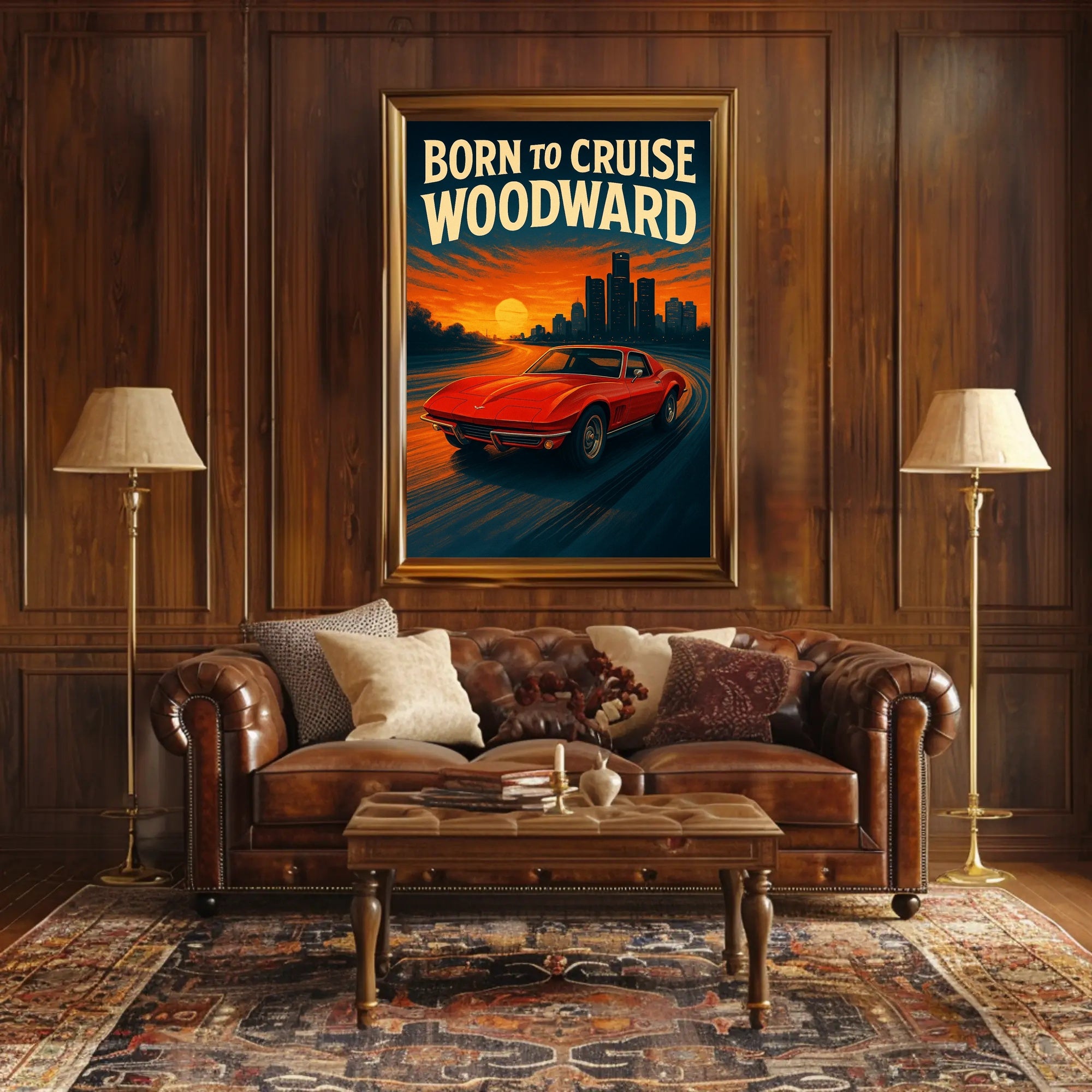 Born to Cruise Woodward Poster PosterGoat