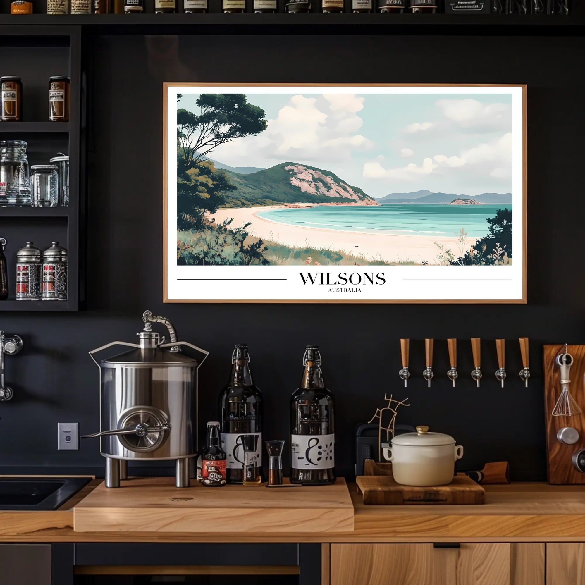 Serene Coastal Landscape Travel Poster