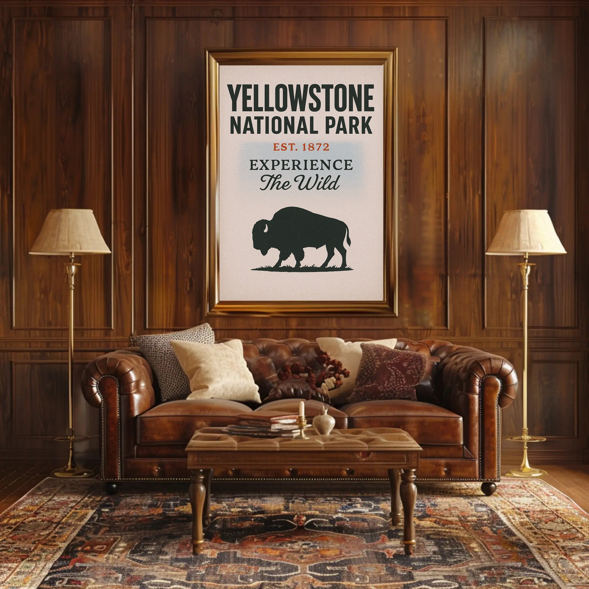 Yellowstone National Park Experience the Wild Poster PosterGoat