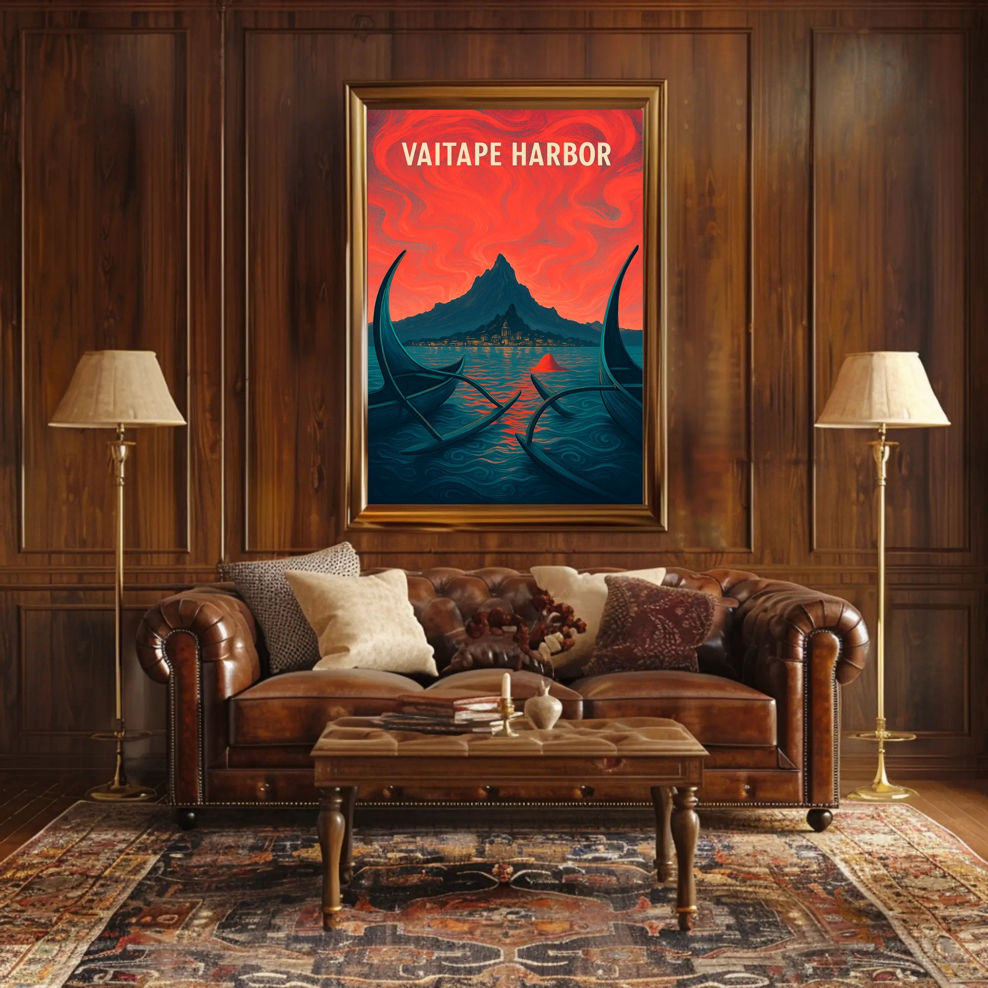 Vaitape Harbor: Serene Tropical Escape Travel Poster PosterGoat