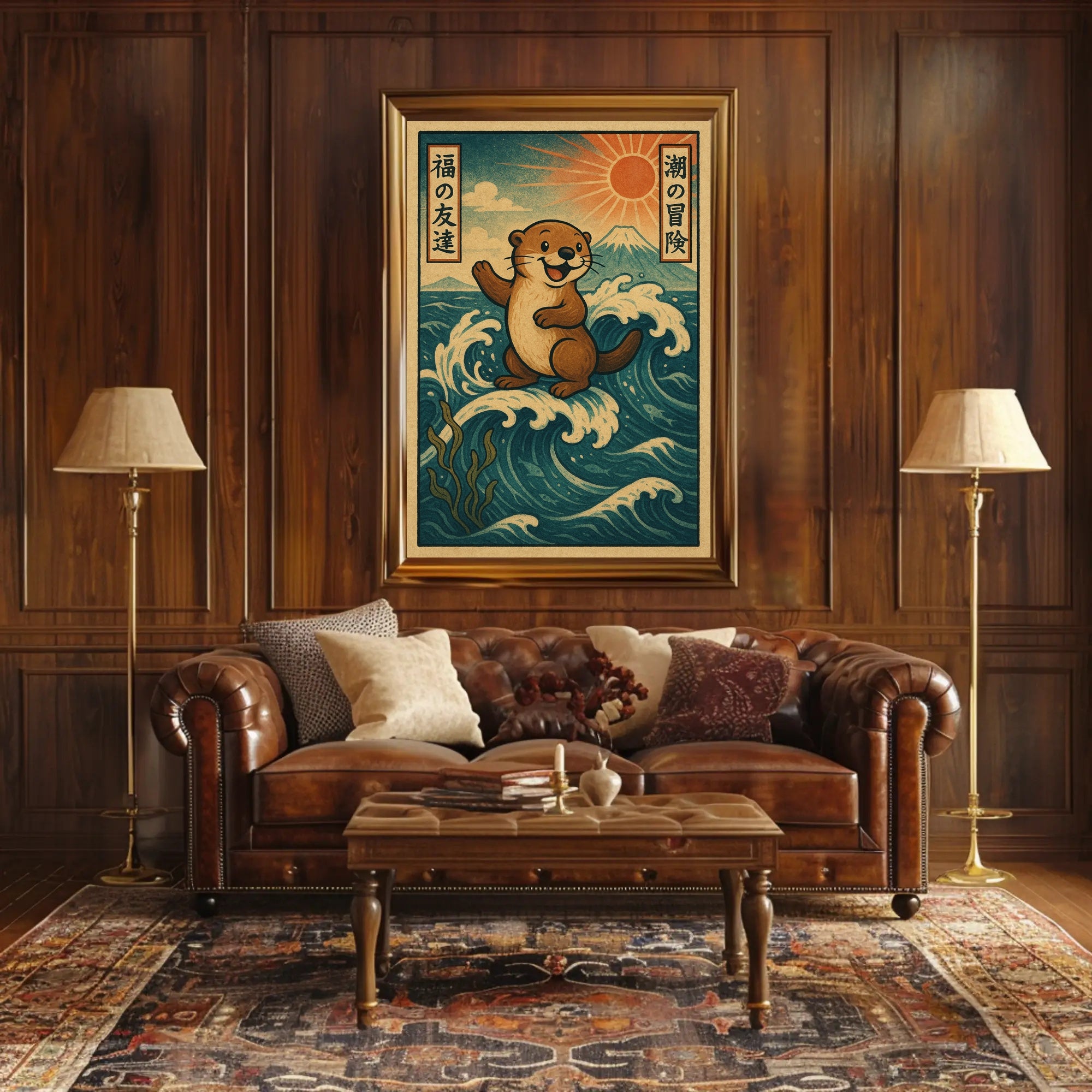 Otters Ocean Adventure Poster PosterGoat