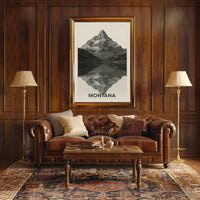 Montana Mountain Reflections Poster