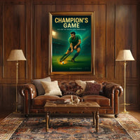 Champion's Game Field Hockey Sports Poster PosterGoat