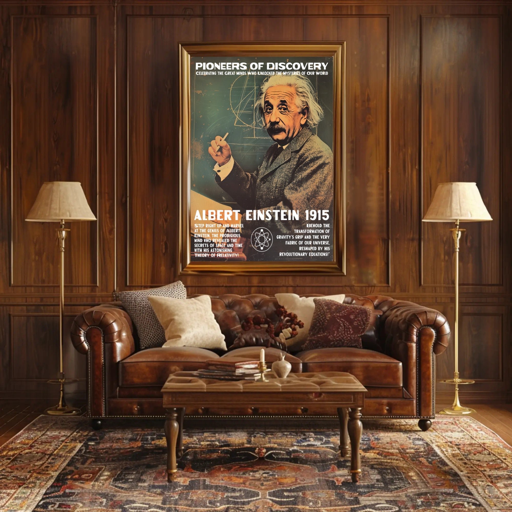 Einstein Theory Relativity Vintage Inspirational Poster