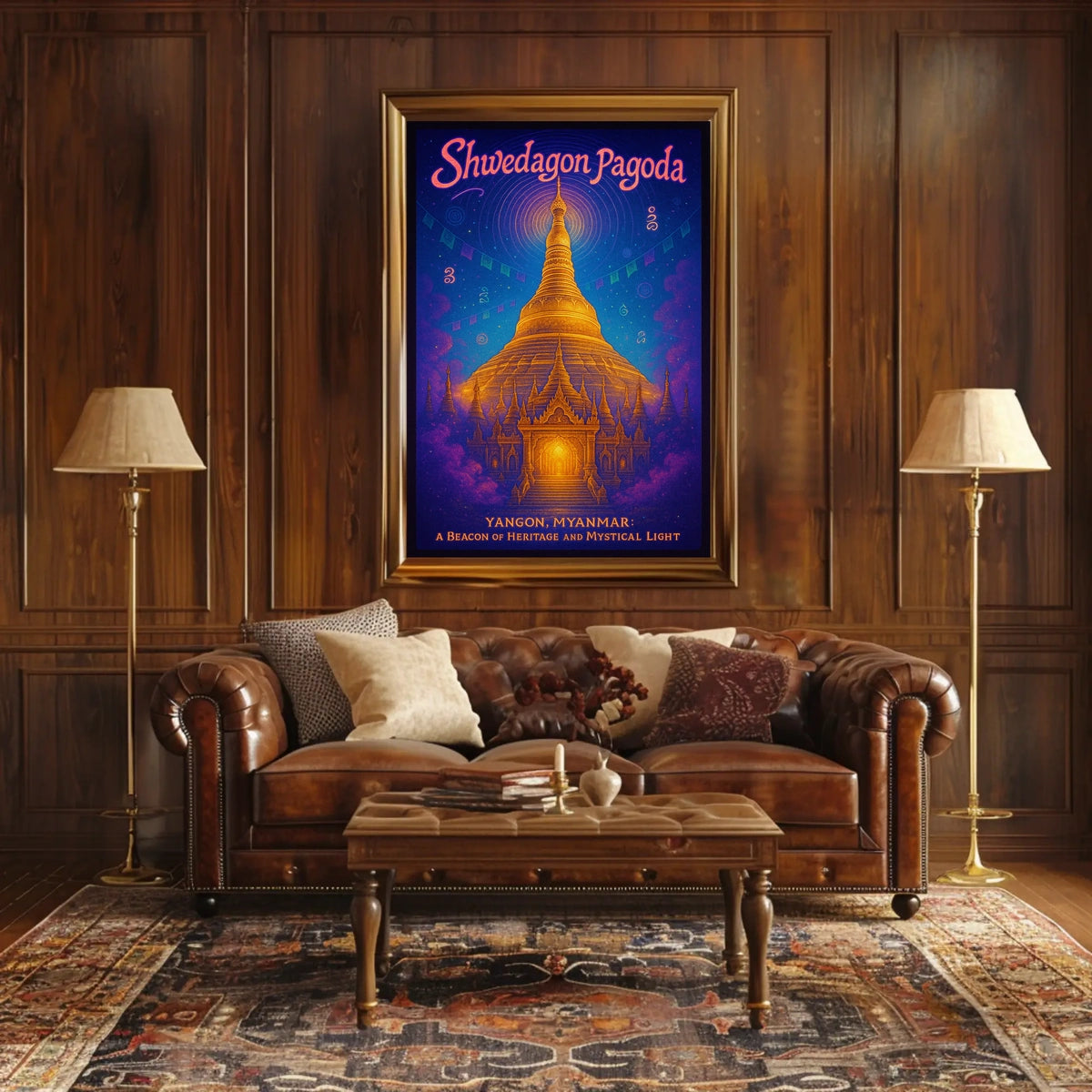 Shwedagon Pagoda A Mystical Landmark Poster
