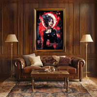 Urban Fantasy Noir Poster: Woman and Cat