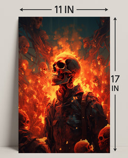 Inferno Of Skulls Poster