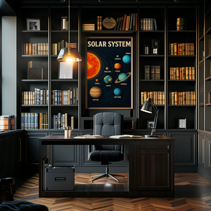 Solar System Astronomy Planets Orbit Sun Poster Poster