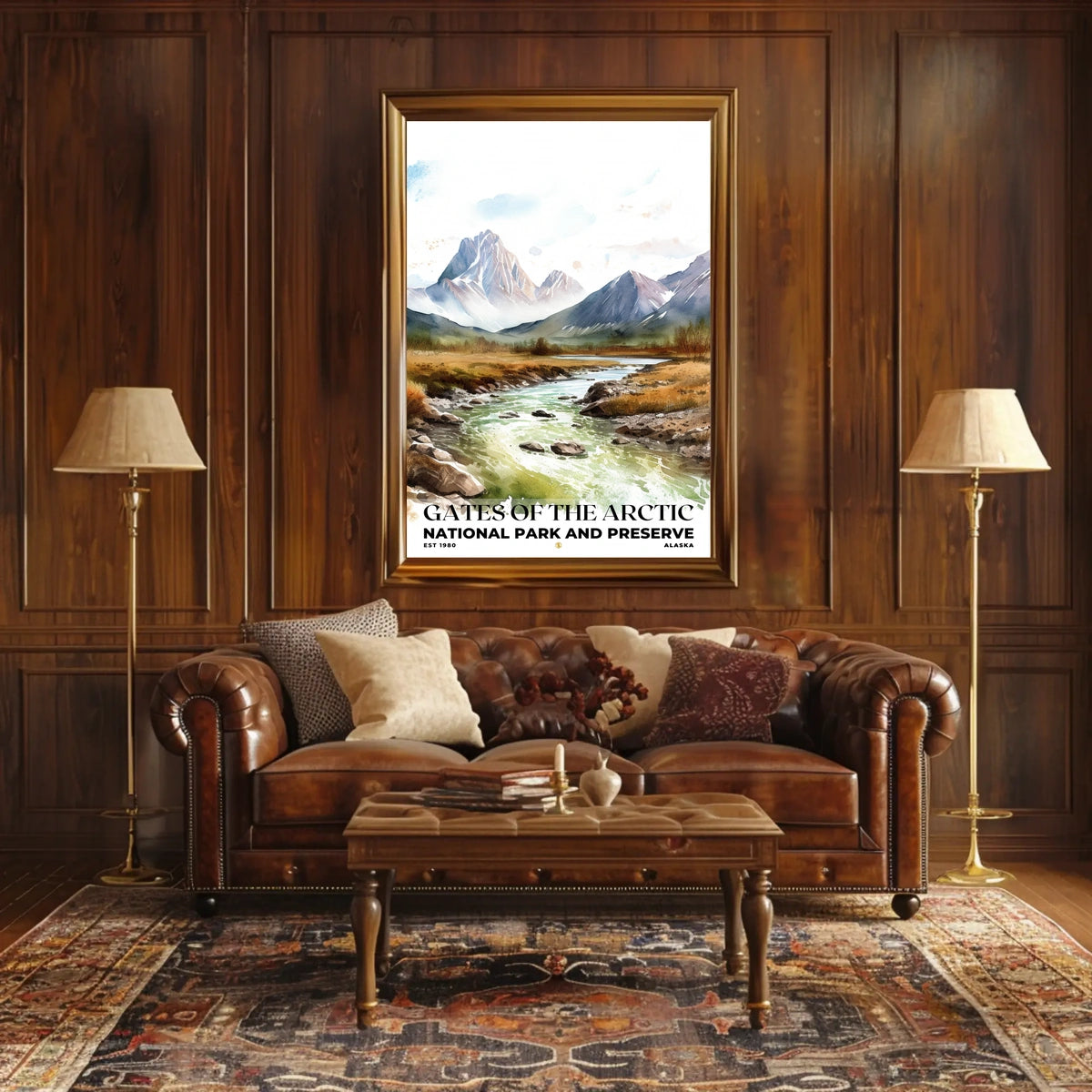 Gates of the Arctic Watercolor Wall Art Poster