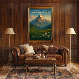 Jungfrau Region Vintage Travel Poster Print