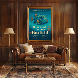 Think Inside the BoxBoxfish Poster PosterGoat